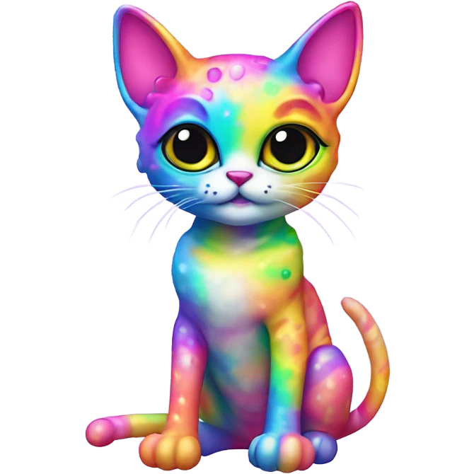 Lisa frank alien cat with antennas ￼ emoji