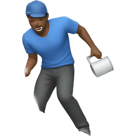 Men dumping powder emoji