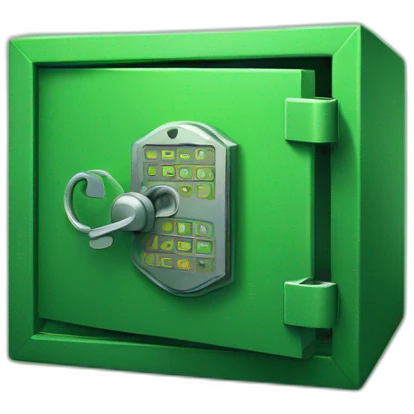 safe filled with green encryption code emoji