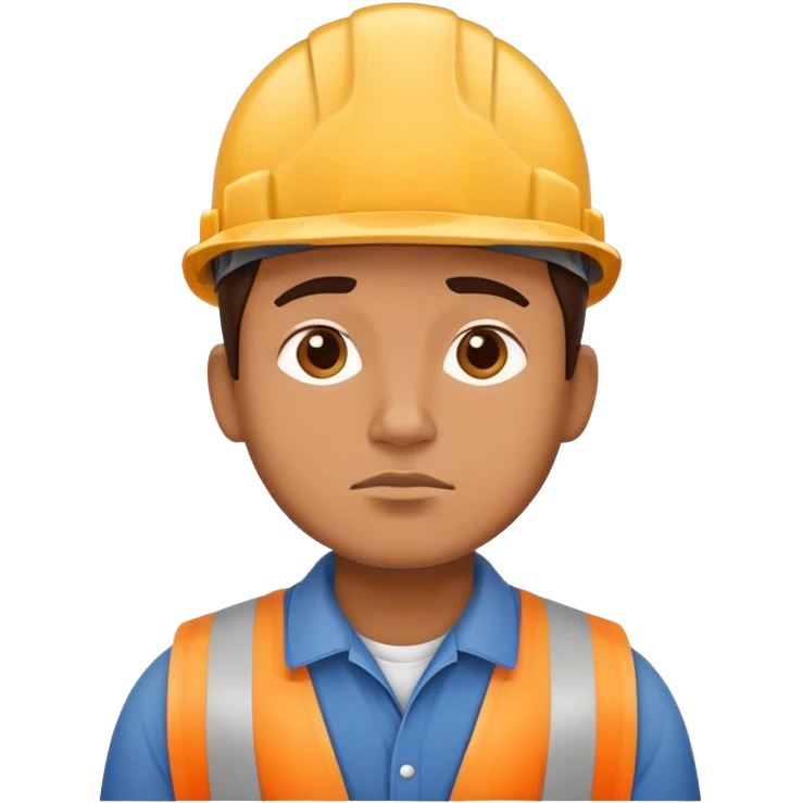 construction worker pondering emoji