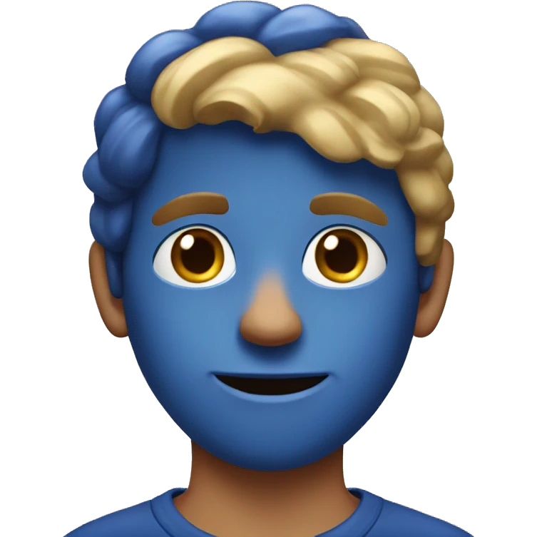 A guy as a blueberry  emoji