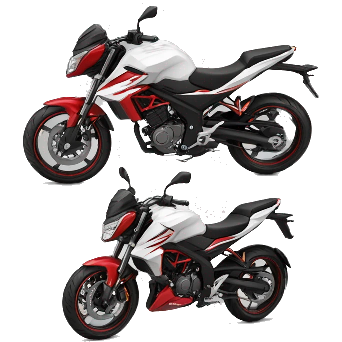 Motorcycle pulsar NS200 red color emoji