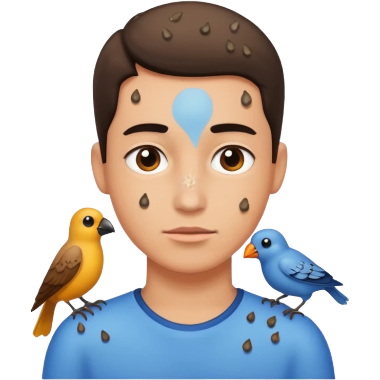 A bird plumping me off emoji
