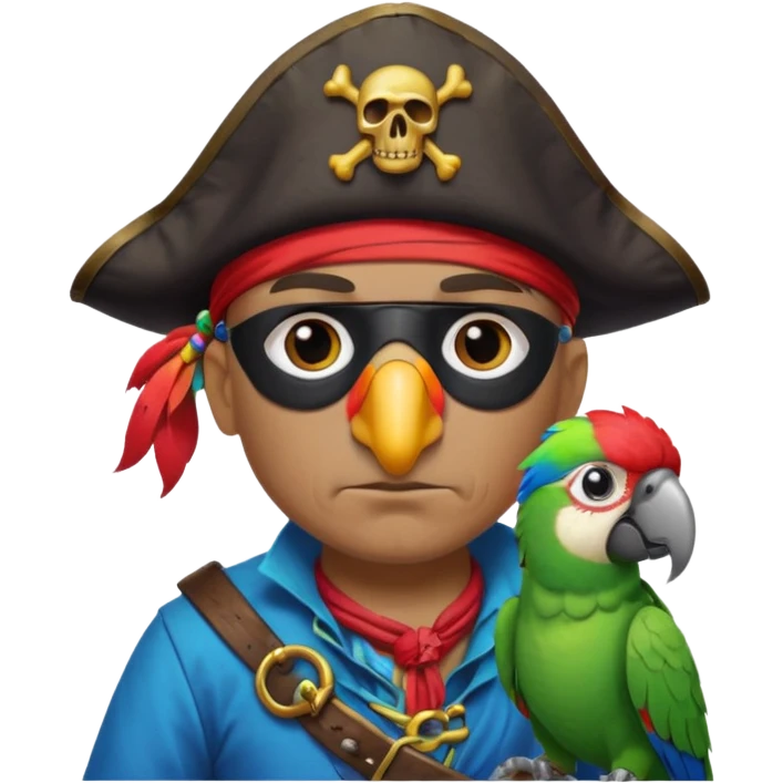 pirate and parrot emoji