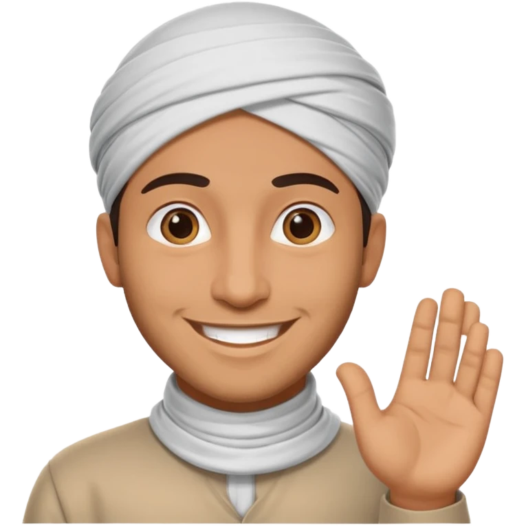Muslim man greeting emoji