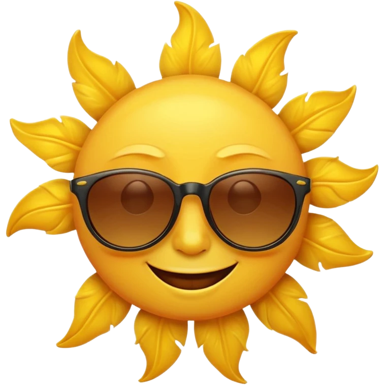 A smiling sun with sunglasses emoji