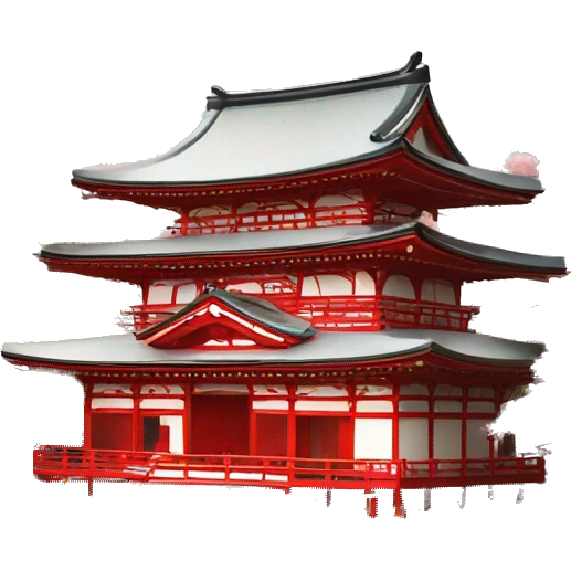 Japanese authentic building red emoji