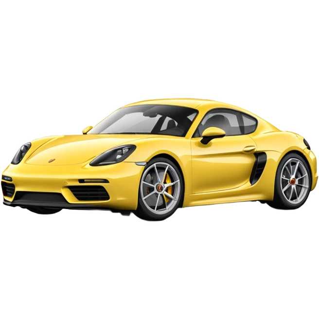 Chalk colored 2024 Porsche 718 Cayman GTS 4.0 with yellow ceramic brakes emoji
