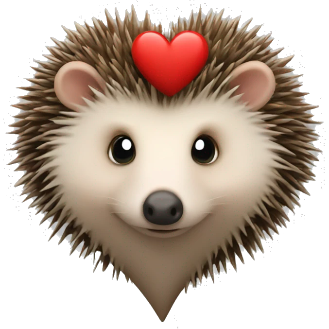 hedgehog heart emoji