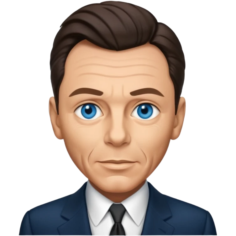Frank Sinatra with blue eyes emoji