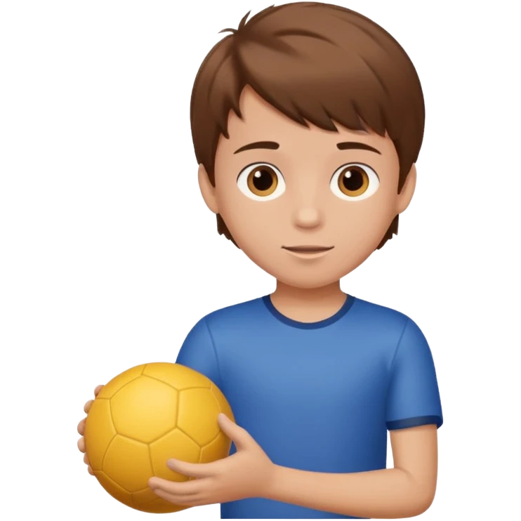 a son playing a ball emoji