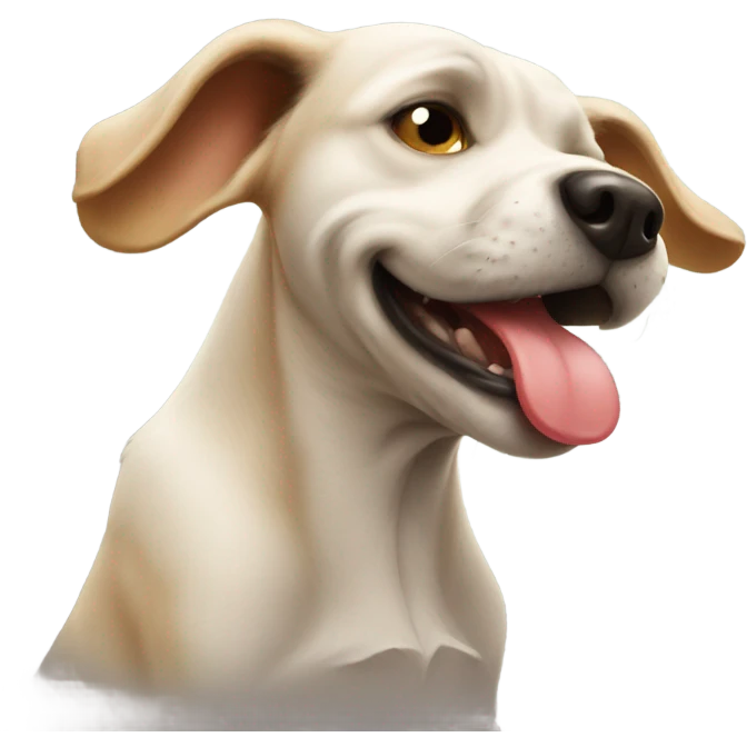 dog sending a kiss emoji