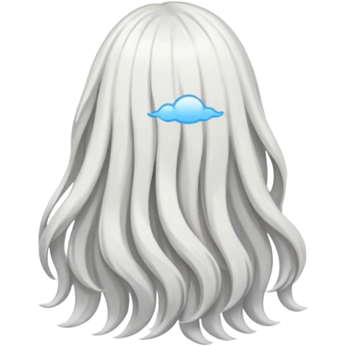 back view of white hair emoji