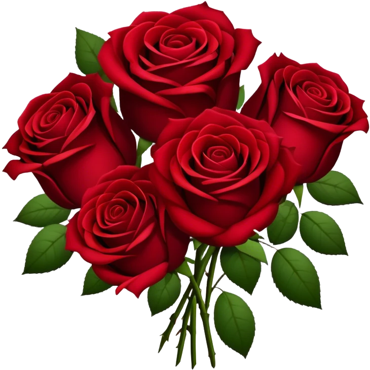 Bouquet of dark red roses emoji