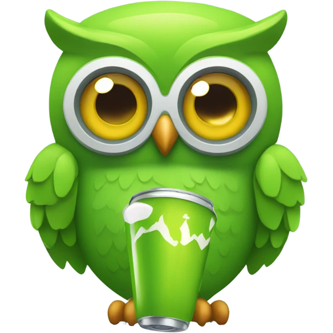Duolingo drinking soda emoji