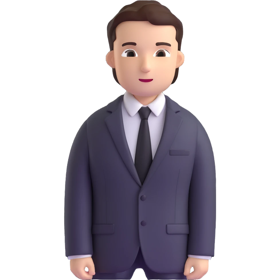 business suit white with black shirt emoji