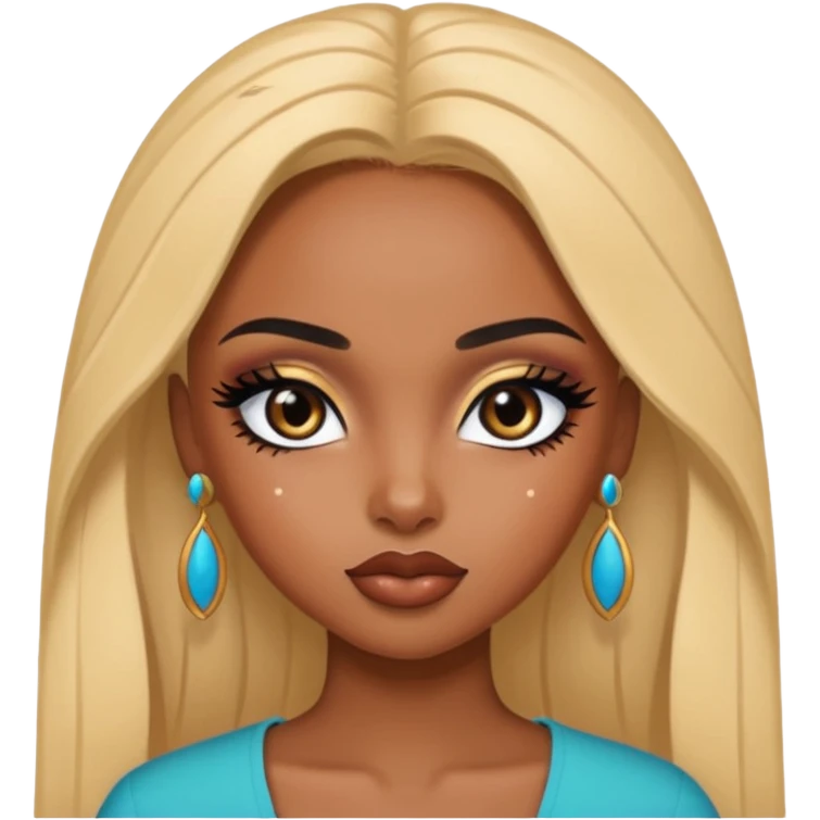 eritrea beauty, pretty bratz baddie, black eyeliner emoji