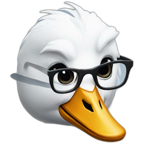 Swan with specs emoji