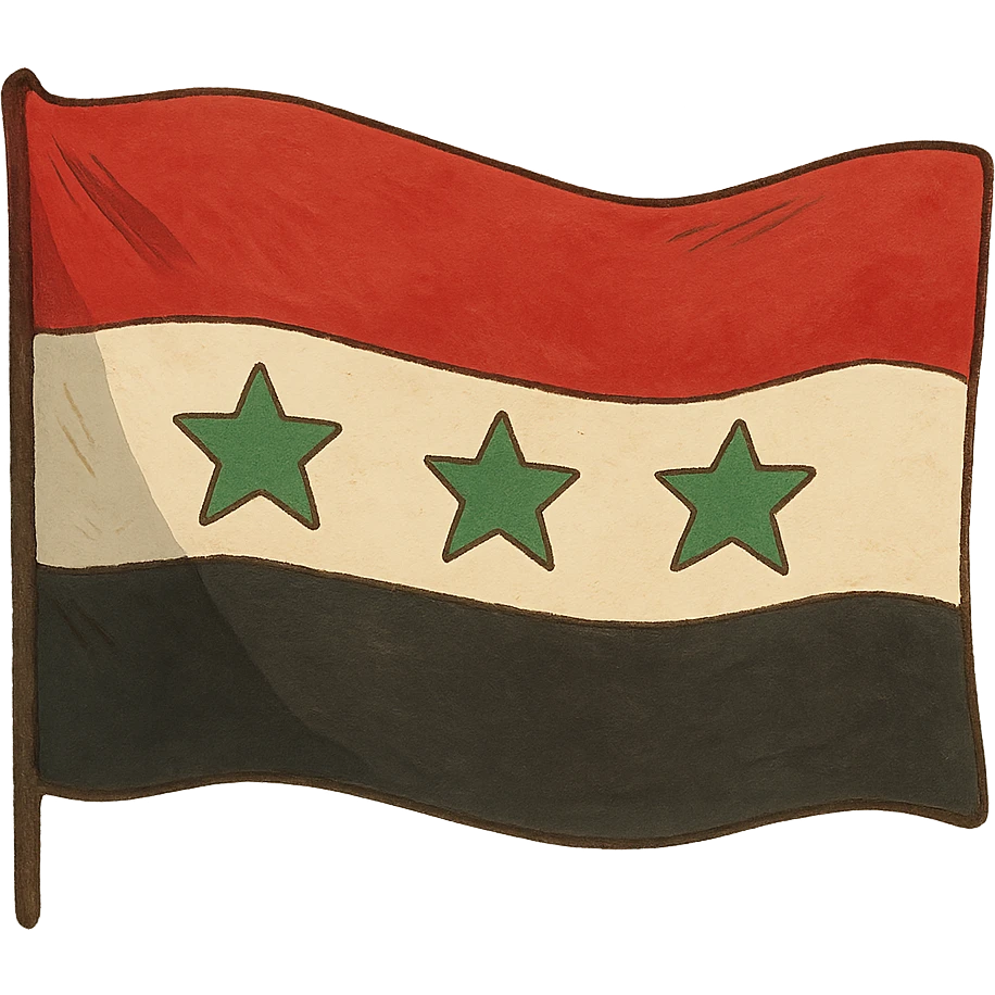 ghibli style Syria 3 stars emoji