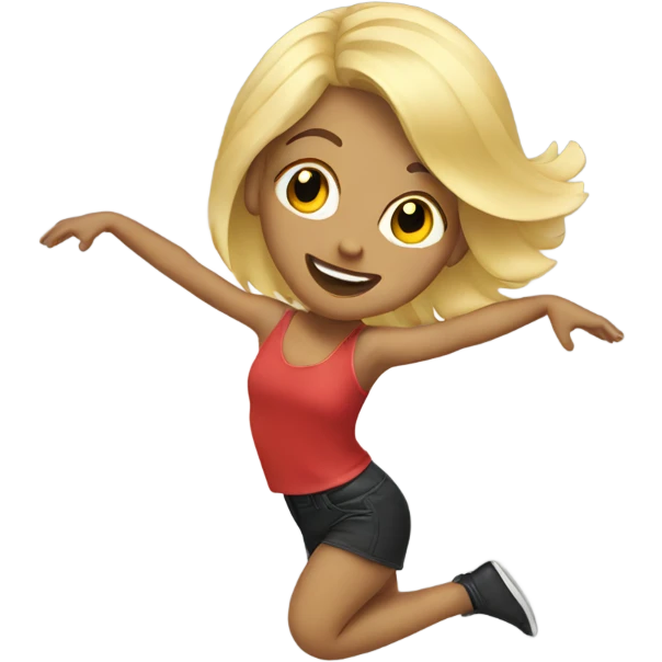 Blonde girl dancing emoji