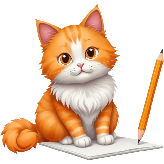 cat is drawing a picture emoji
