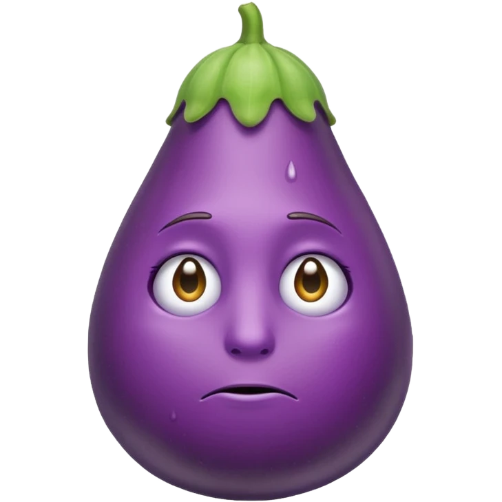 sad eggplant emoji