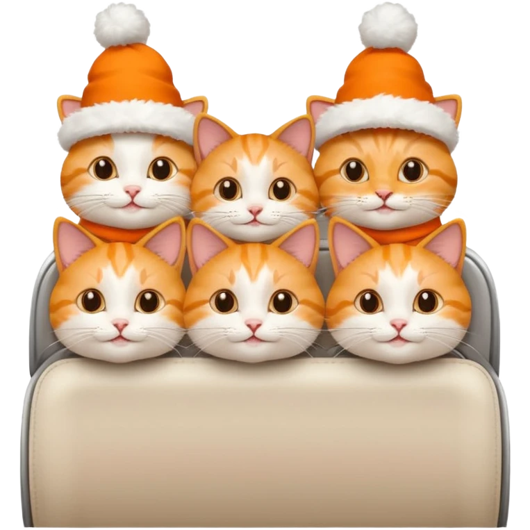 4 happy cats on an airplane emoji