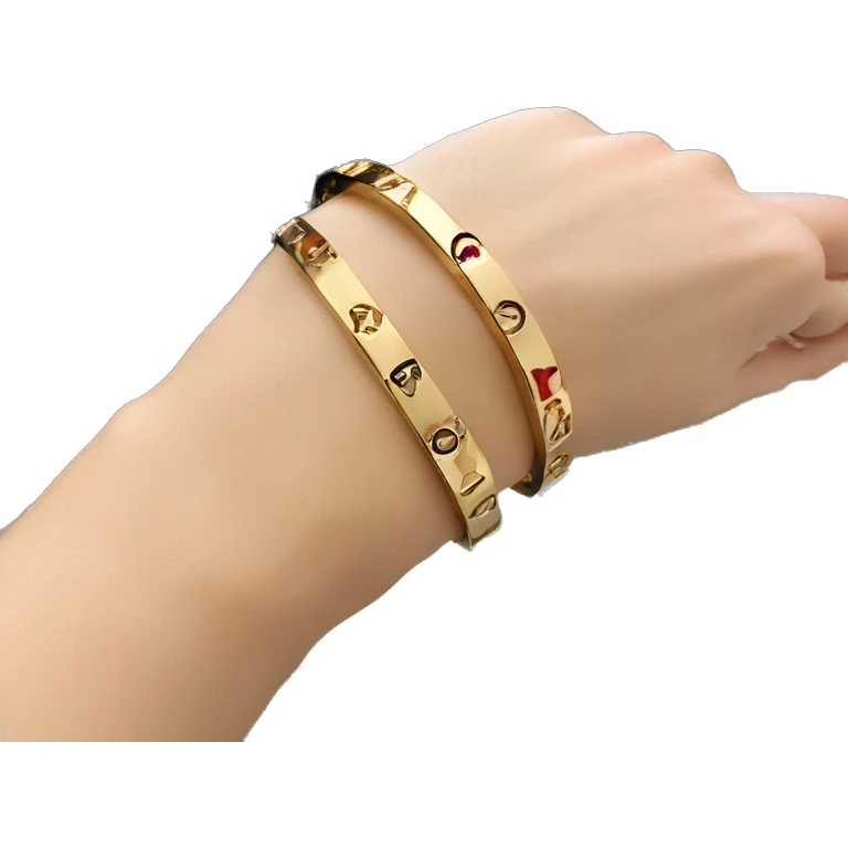cartier love bracelet gold emoji