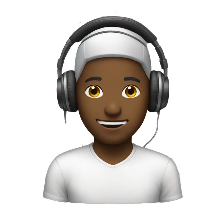 with headphones emoji