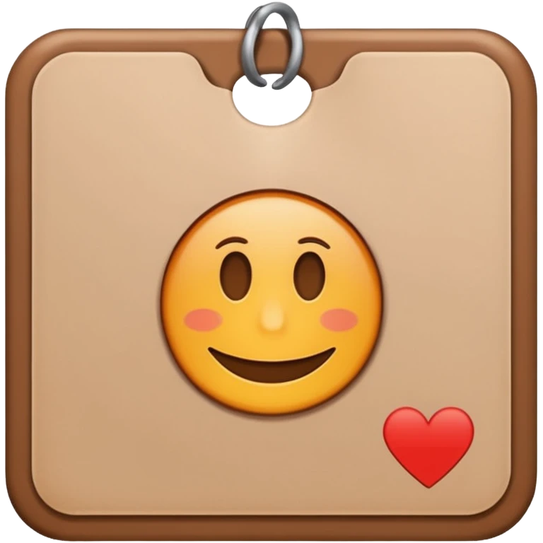 brown white Price tag emoji