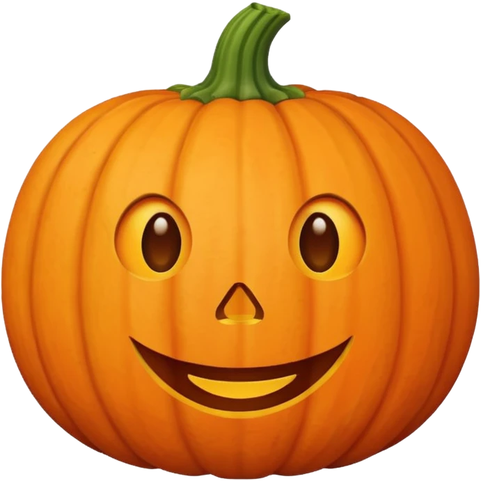 Pumpkin with blush nd cute face emoji