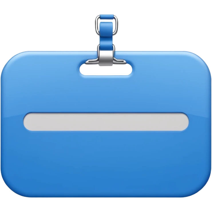 blue Name tag emoji