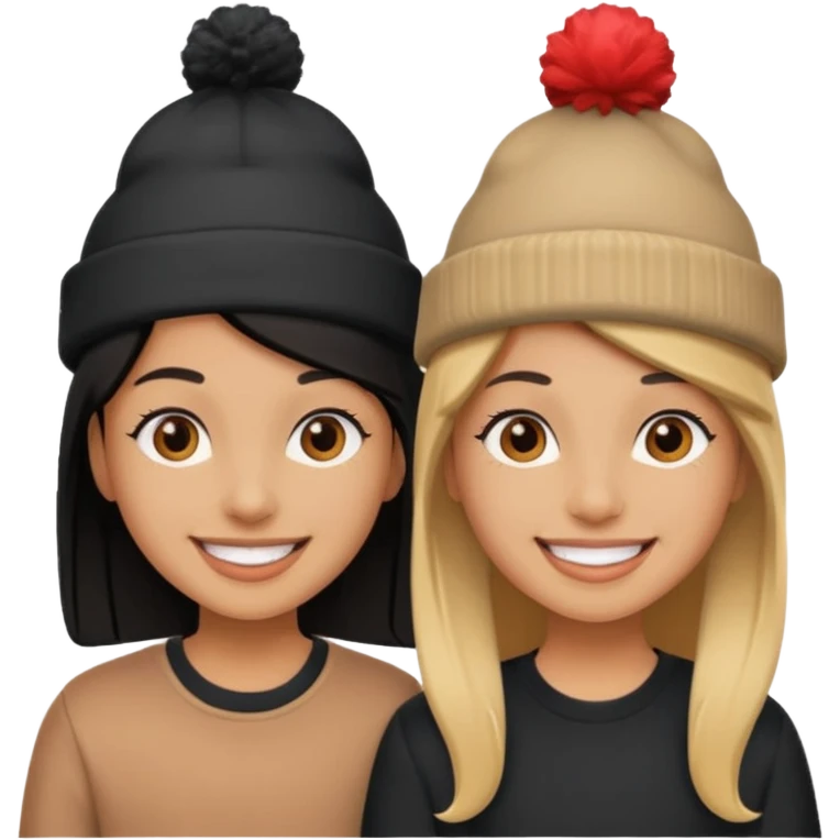 a framed photo of 2 friends in a theme park emoji