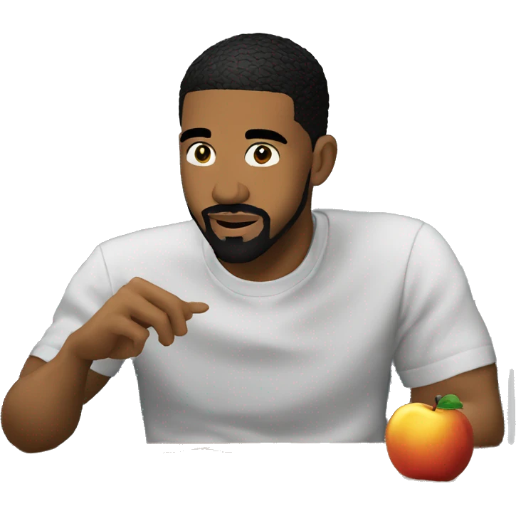 Kendrick and drake in school lunch table insulting each other emoji