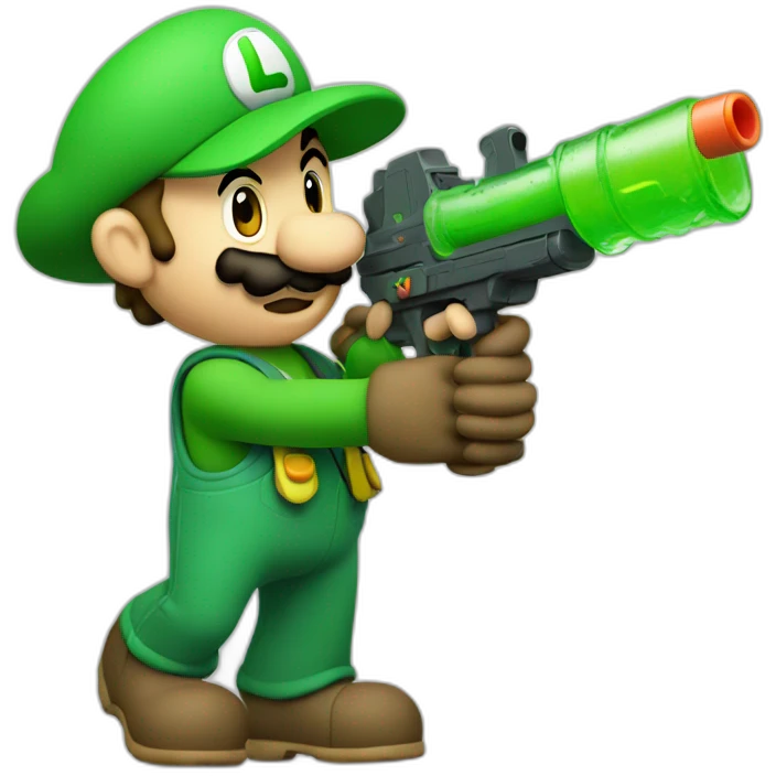 luigi-with-watergun emoji