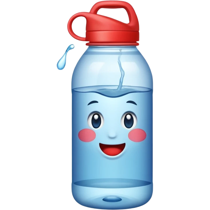 A water bottle emoji with the brand being *Apple Water* emoji