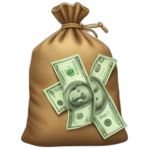 a bag of money with a ₽ symbol emoji