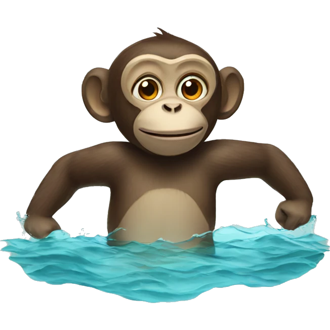 Monkey swimming  emoji