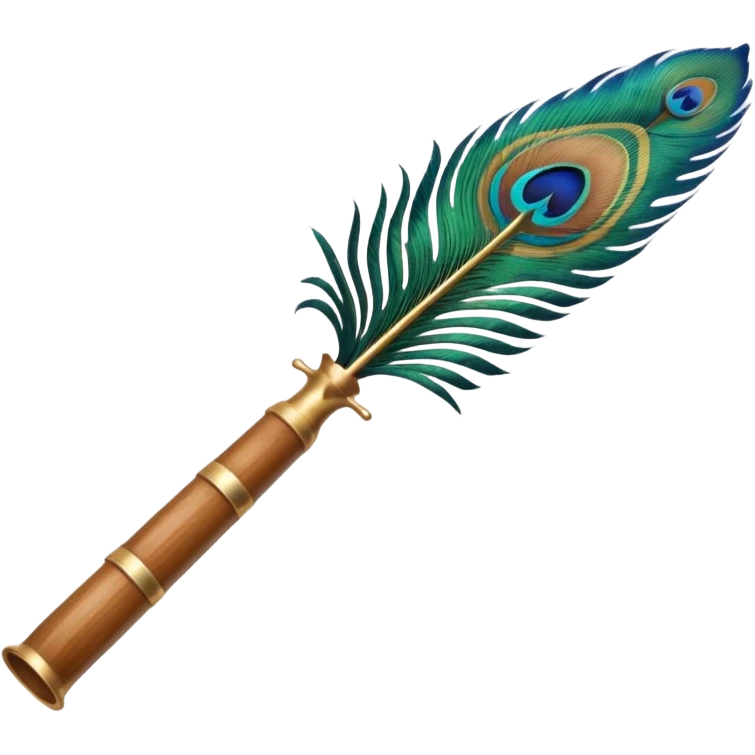 Peacock feather and flute emoji