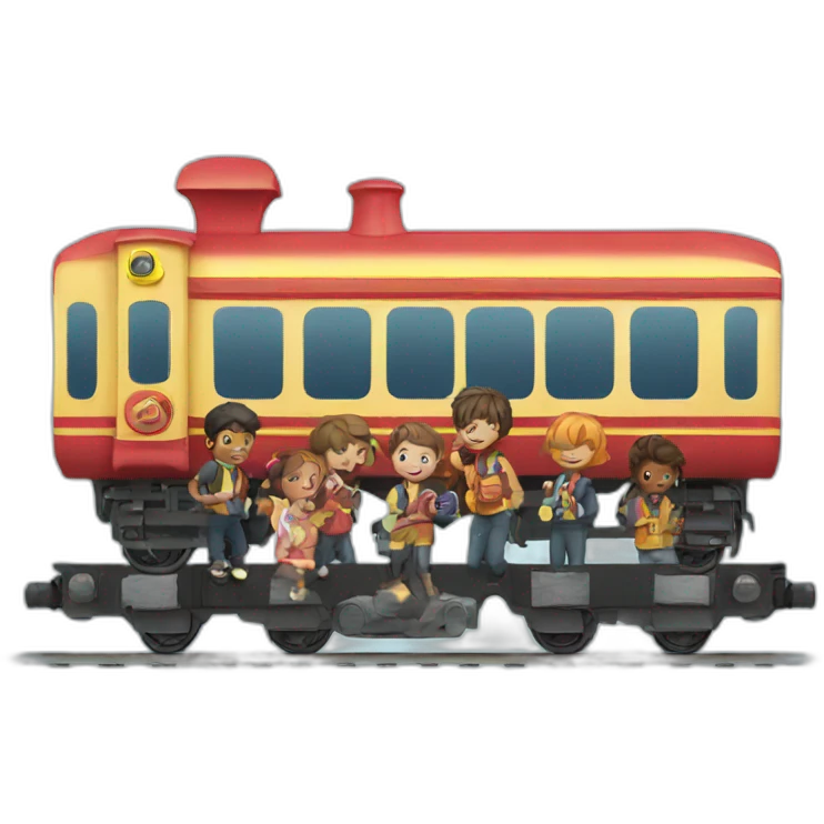 Train with students emoji