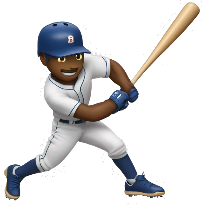 baseball player hitting a ball emoji