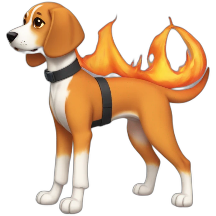 beagle with charizard romper emoji