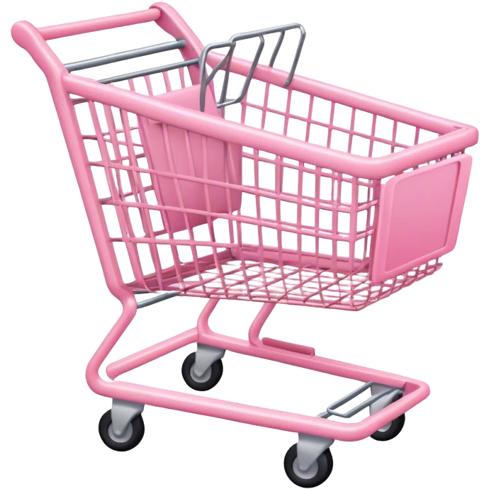 Pale pink empty shopping cart emoji