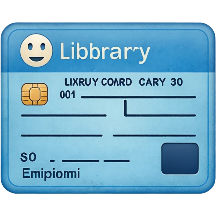 Library card
 emoji