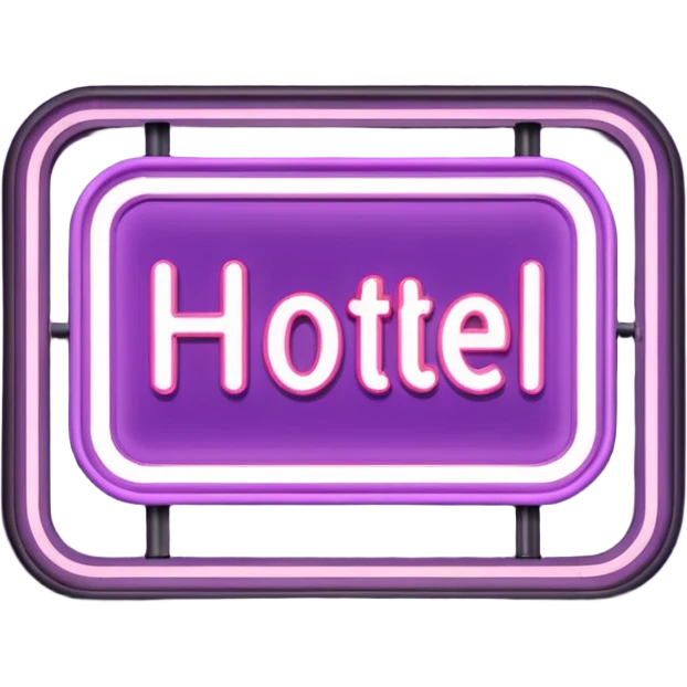 Mauve retro hotel sign emoji