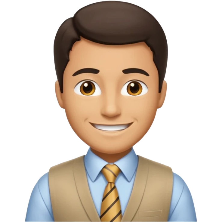 business man, beige vest emoji