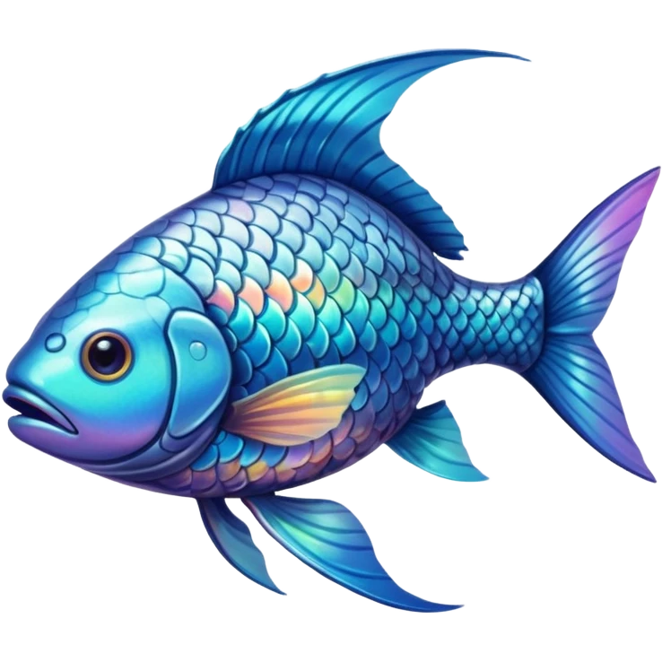 High resolution of   realistic full body fish without distorted , no extra hybrid emoji