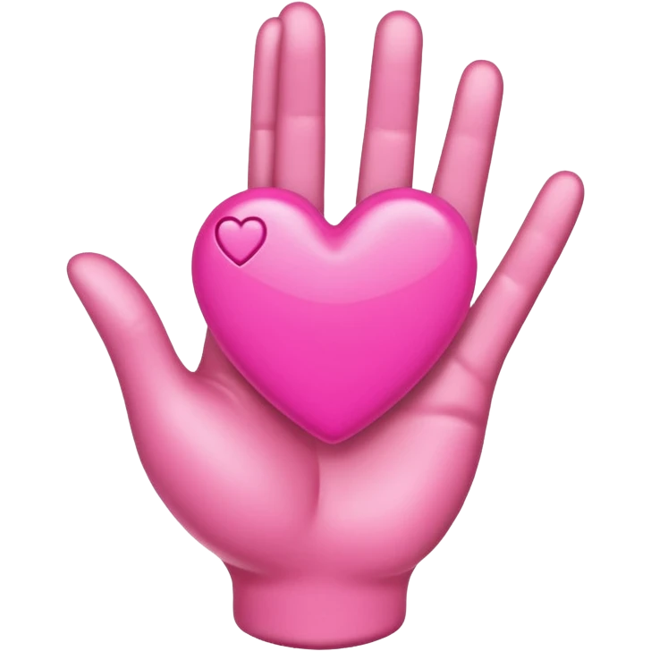 Emoji hand heart emoji