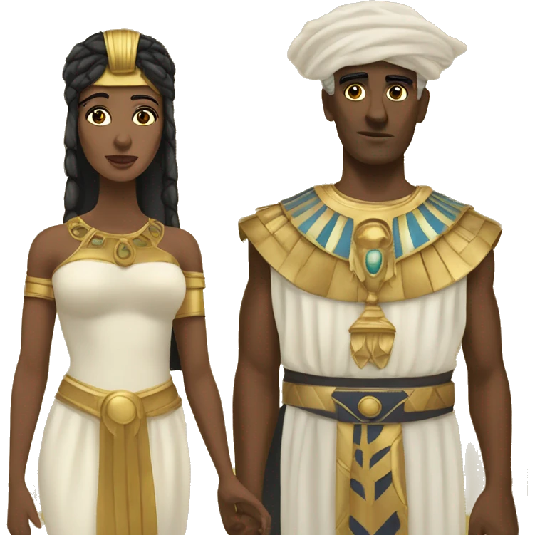 Julius cesar and cleopatre emoji