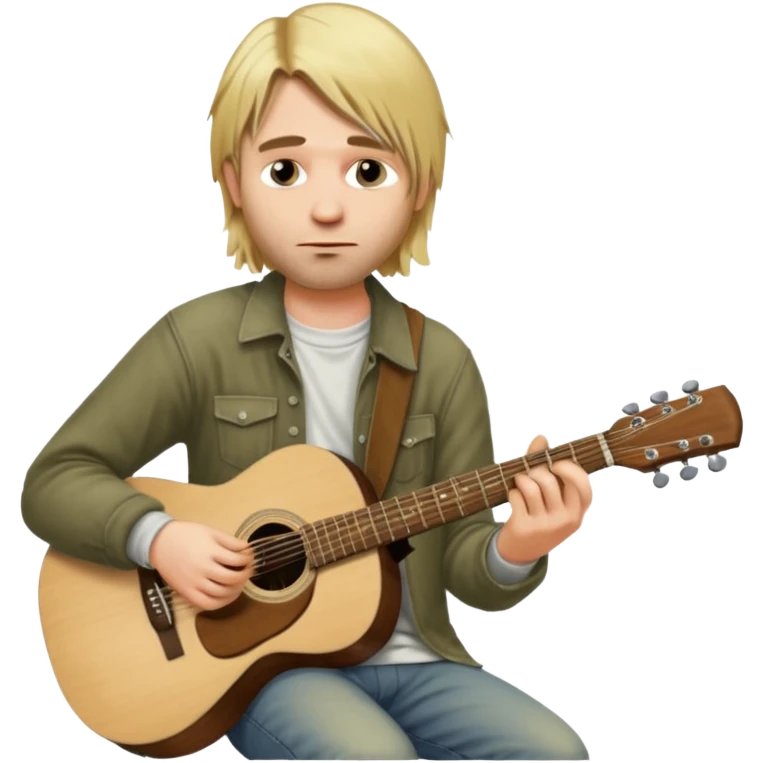 KURT COBIN/NIRVANA NO SHOW DE ROCK COM A GUITARRA emoji